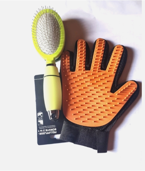 Hunde Pflege Set, Hundebürste , Pflege Handschuh , Grooming Bürste , Katzen Fellpflege